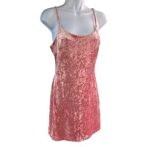 Forever 21 Pink Velvet Mini Dress